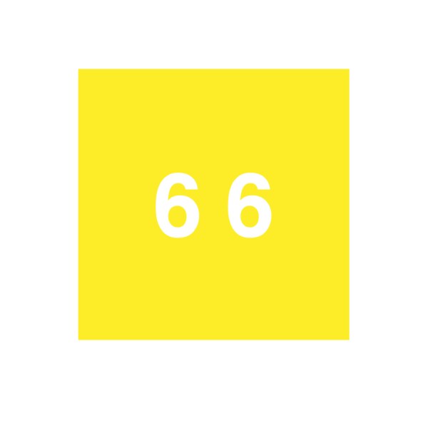 Ames - Filing Labels - Small - Number 6 1-7/8" x 1-7/8" Yellow
